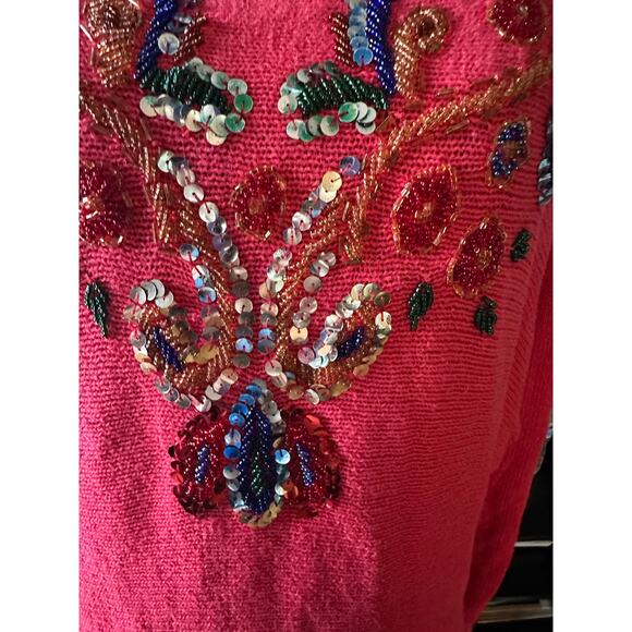 Vintage Victoria Harbour Embellished Sweater – Beaded Knit Top - Picture 3 of 9